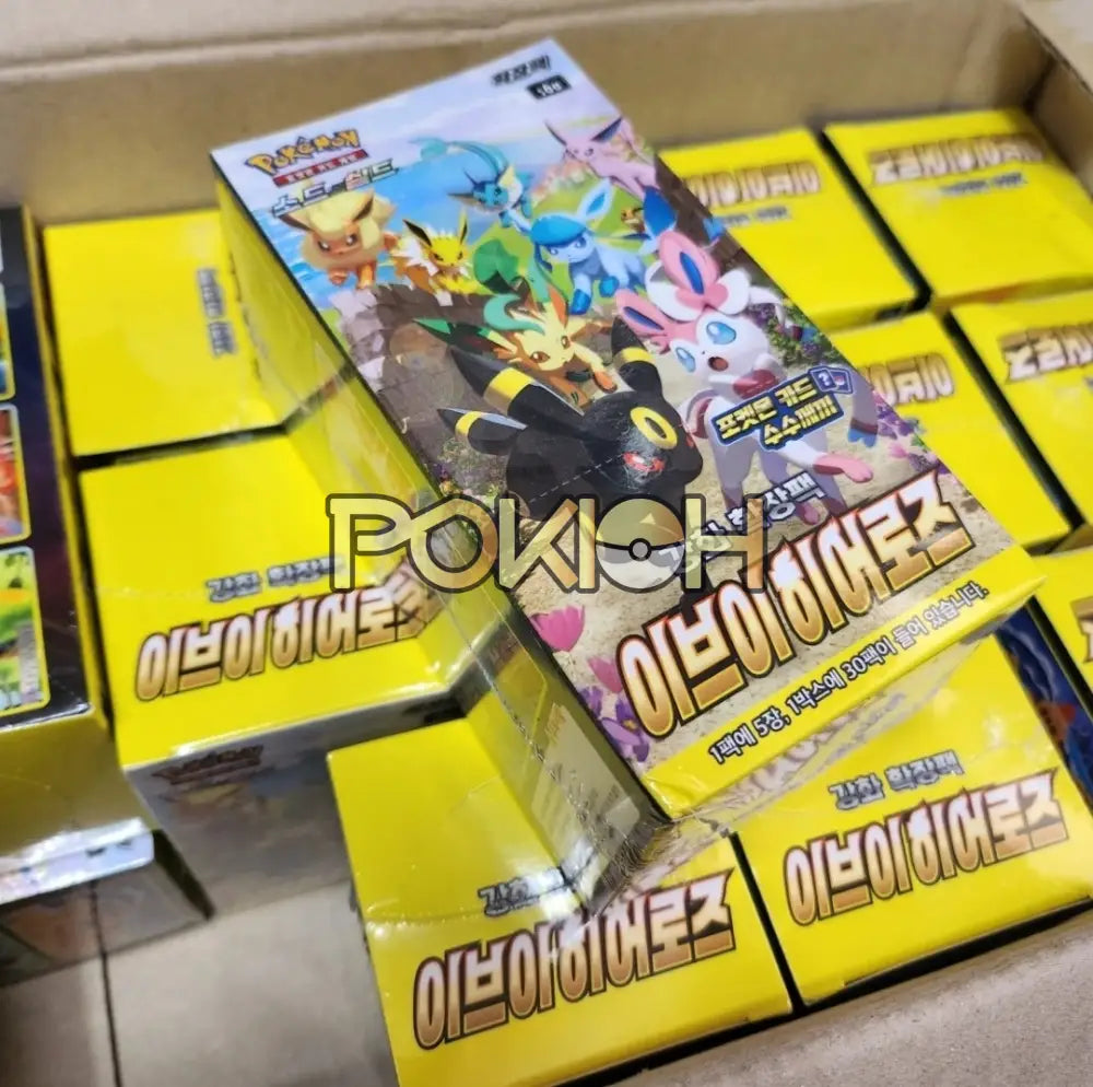 Pokémon Cards Eevee Heroes Booster Box Evolving Skies S6A Korean Ver. Pokémon Cards Eevee Heroes Booster Box Evolving Skies S6A Korean Ver.