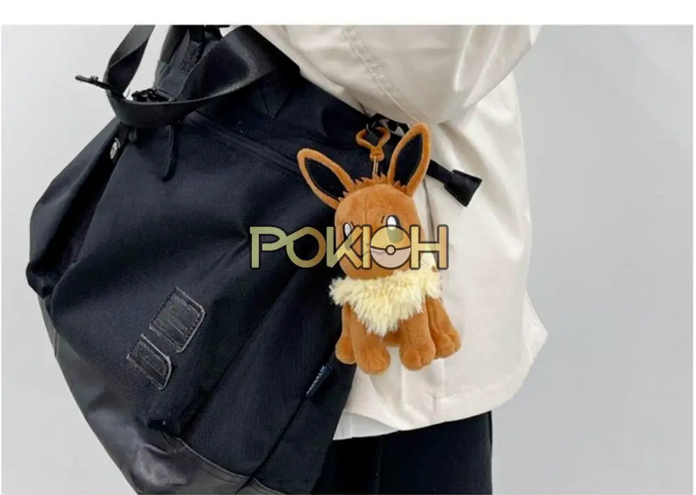 Pokemon Eevee Key Chain Keyring 13Cm Plush Doll Toys Bag Strap Pendant Pokemon Eevee Key Chain Keyring 13Cm Plush Doll Toys Bag Strap Pendant