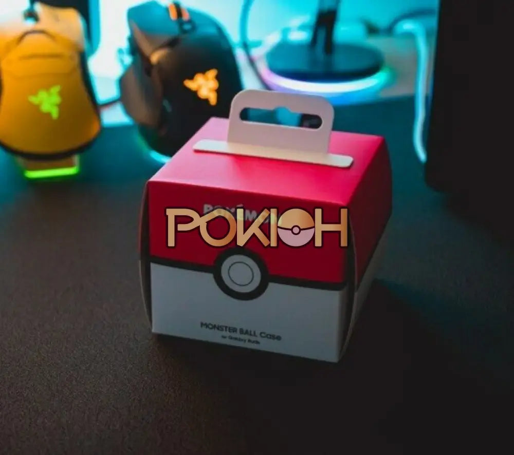 Samsung Pokemon Galaxy Buds2 Pro/2/Live/Pro Case Cover Monster Ball + 1 Sticker Samsung Pokemon Galaxy Buds2 Pro/2/Live/Pro Case Cover Monster Ball + 1 Sticker