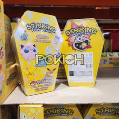 [Free Shipping] Pokemon Striking Popping Candy Variety Pack Tin Case 225G + 24K Gold 1 Sticker