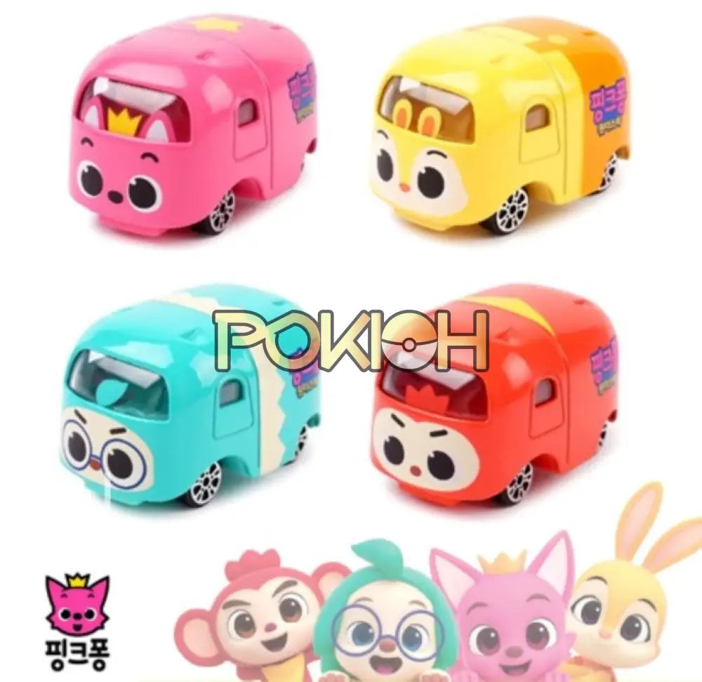 Pinkfong Wonderstar Metal Block Mini Car Set 4P Stacking Game Korea Toy For Kids Baby