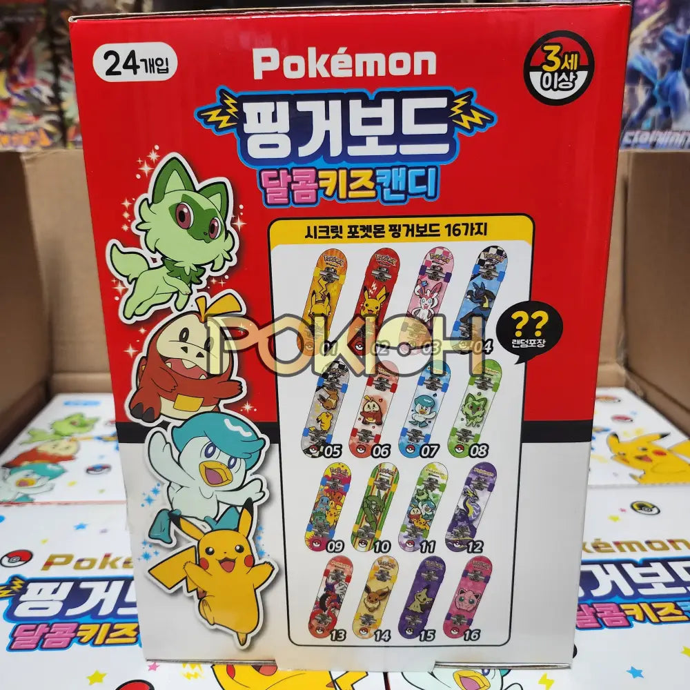 Pokemon Fingerboard Sweet Kids Candy - Include Random Fingerboard
