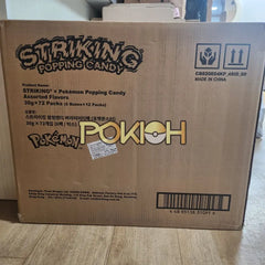 Pokemon Striking Popping Candy 30G + 24K Gold Sticker(1 Random Character) Variety Pack 4. 1 Case(=6
