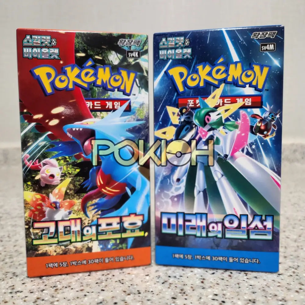 [Set] Pokemon Card Ancient Roar & Future Flash Booster Box Set Sv4K Sv4M Korean Ver.